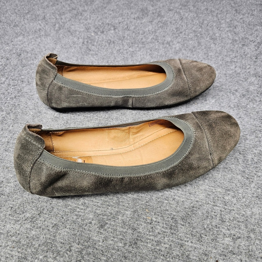 Josef Seibel Ballet Flats Womens 41 Grey Suede Comfort Retro Boho Slip On Shoes